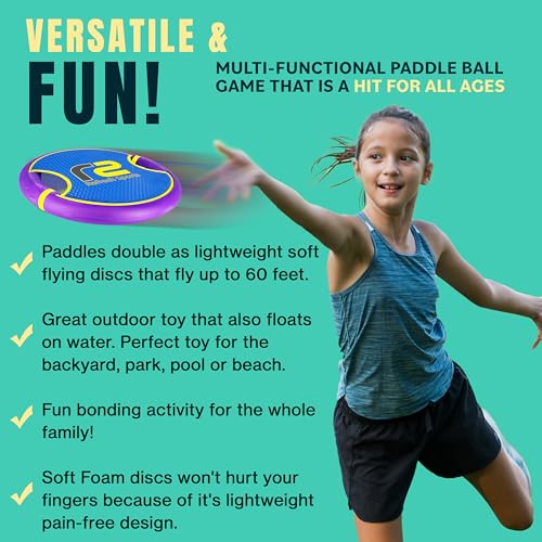 Paddle Ball Game For Kids (4 Count)