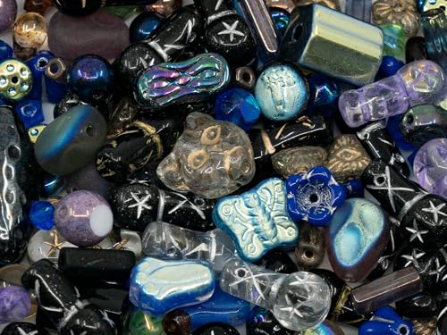 1.4oz (40g) Limited Mix of Czech Glass Bead, Set Kit for Hand Made, BG Blue AB