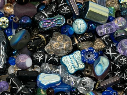 1.4oz (40g) Limited Mix of Czech Glass Bead, Set Kit for Hand Made, BG Blue AB