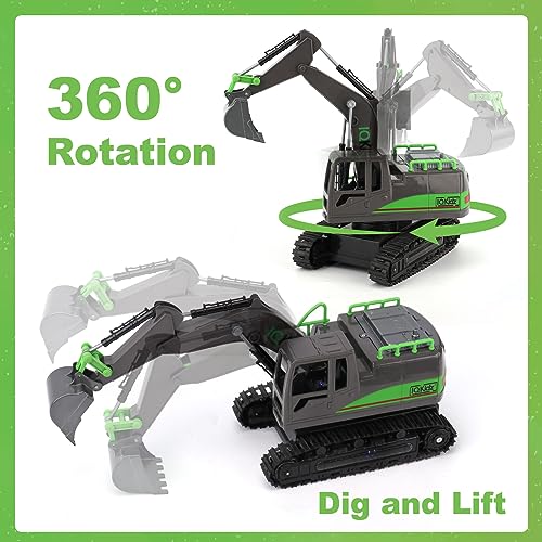 Remote Control Excavator Toys for Boys 4