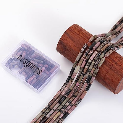 Natural Rhodochrosite Cylinder Tube Beads 4x13mm 38cm (28 Count)