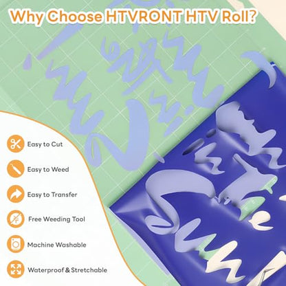 Royal Blue HTV Roll Heat Transfer Vinyl