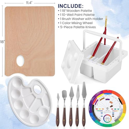 196Pcs Deluxe Artist Painting Set with French Easel (196 Count)