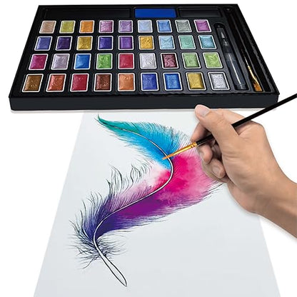 Shimmer Watercolor Paint Set (12 Count)