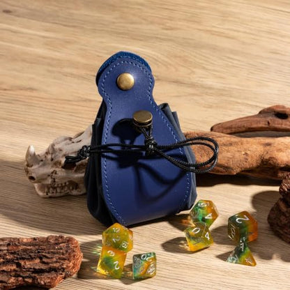 Blue Drawstring Dice Bag and Rolling Tray