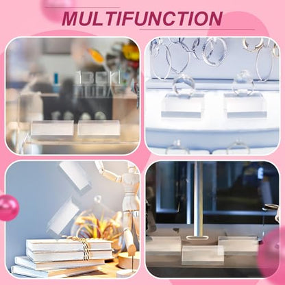 4 Pcs Acrylic Display Block Clear Cube 3 x 3 x 1 Inch