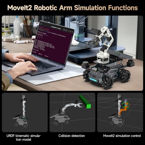 ROS2 Robot Kit with Jetson Orin NX 16GB Super Large AI Model with 6DOF Robotic Arm