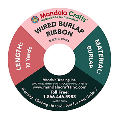 3 Inch Wide Red Wired Burlap Ribbon for Crafts (30 Foot)