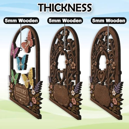 Personalized Sisters Butterfly Wooden Sign