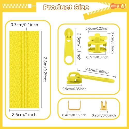 14 Colors Zippers by Yard