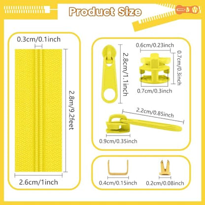 14 Colors Zippers by Yard