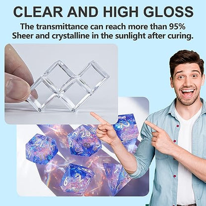 UV Resin 300g High Gloss Clear Hard Resin for Jewelry Making (10.5822 Ounce)