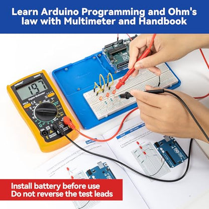 Inventor Lab Starter Kit with Original Arduino Uno R3 REV3 Multimeter 34 Projects 40+Video Courses RAB Breadboard Holder