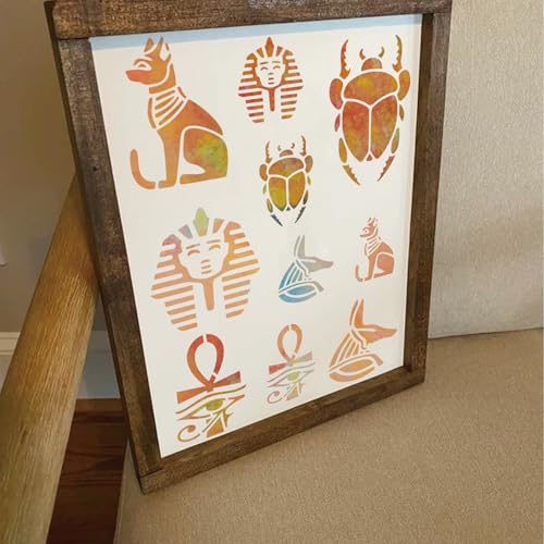 Egyptian Hieroglyphs Stencils (6 Count)