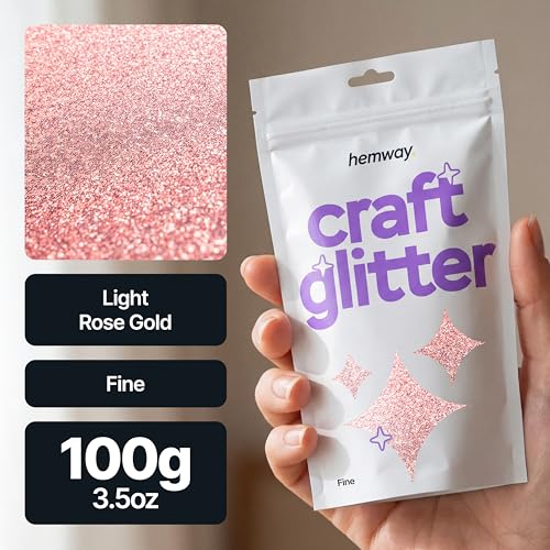 Craft Glitter Light Rose Gold 100g Fine Glitter (3.5 Ounce)