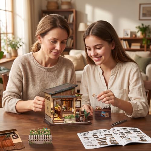 DIY Miniature House Kit Japanese Coffee Shop Dollhouse