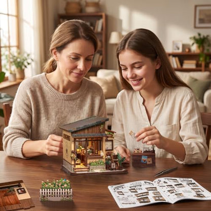 DIY Miniature House Kit Japanese Coffee Shop Dollhouse