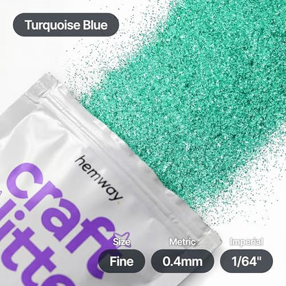 Craft Glitter Turquoise Blue 100g Fine Glitter (3.5274 Ounce)