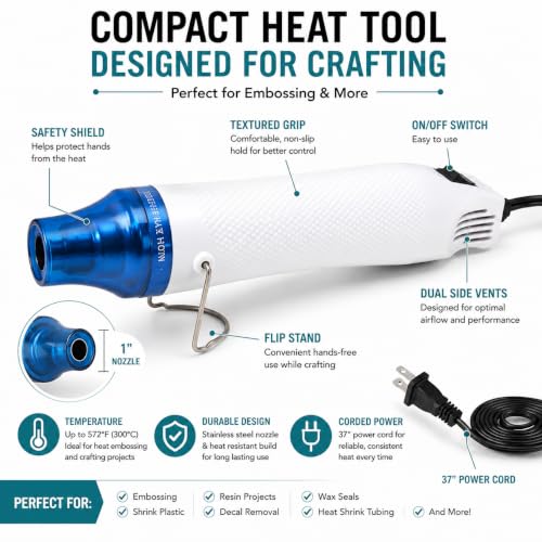 Embossing Kit with Heat Tool Bundle