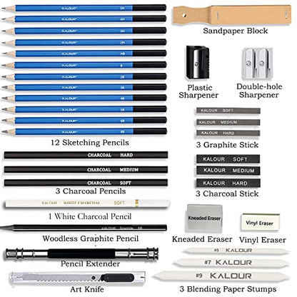34 Sketching Pencil Set with Sketchbook