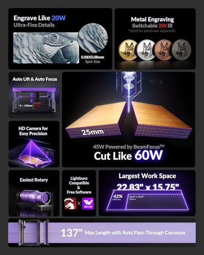Vision Pro 45W Laser Cutter and Engraver