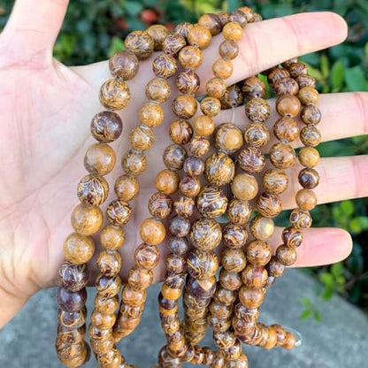 70pcs Adabele Natural Golden Tiger Skin Jasper Gemstone 10mm Round Beads (72 Count)