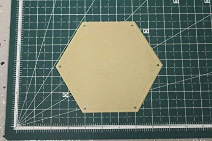 Hexagon Quilting Template Set - 6" with 1/4" Seam Allowance - Durable Acrylic Templates for Quilting, Patchwork, Crafting, & Sewing Projects - Clear Templates for Accurate Designing