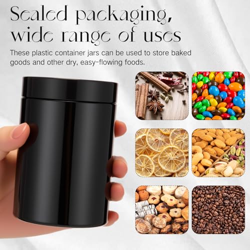 12 Pack 10 oz Plastic Container Jars with Lids Round Clear Travel Cosmetic Container Slime Jar for Toiletries (12 Count)