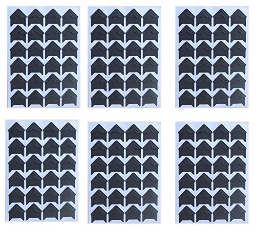 10 Sheet (240-pack) Photo Corners Self Adhesive PVC Paper Photo Foto Corner Stickers for Scrapbooking Personal Journal (Style2-10sheet Black) (240 Count)