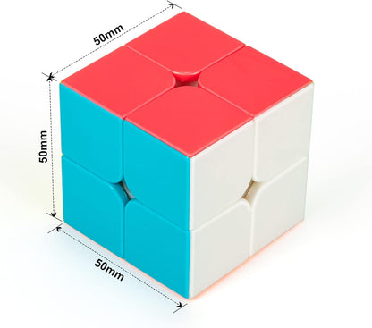 2x2 Stickerless Speed Cube Magic Puzzle Cube for Kids & Adults | Smooth Brain Teaser Toy