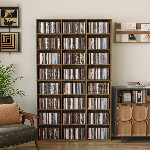 DVD Storage Tower with Adjustable Shelves (24 Count)