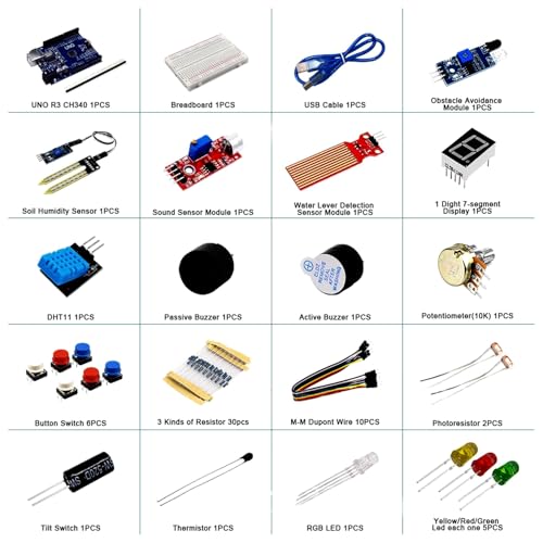 UNO Starter Kit for UNO R3 Development Board Basic Starter Kit 400 Hole Breadboard