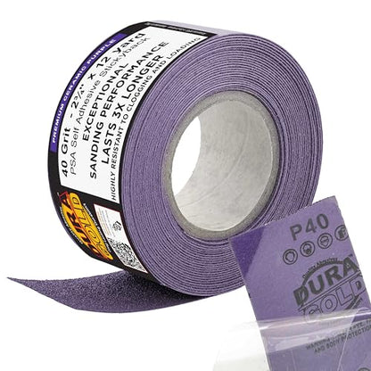 Premium 40 Grit PSA Purple Film Ceramic Longboard Sandpaper (36 Foot)