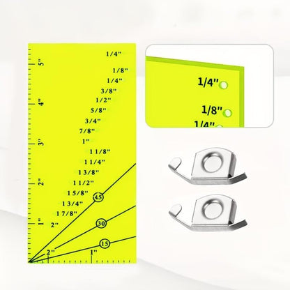 Sew Seam Allowance Ruler and 2PCS Magnetic Seam Guide for Sewing Machine Perforated Seam Gauge for Perfect 1