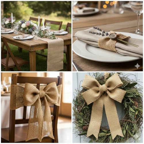 Natural Jute Burlap Ribbon (30 Foot)