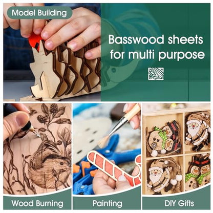 6 Pack Basswood Sheets for Crafts 1 (6 Count)