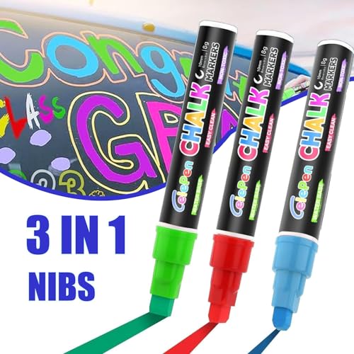 Window Chalk Markers for Cars Glass Washable (16 Count)