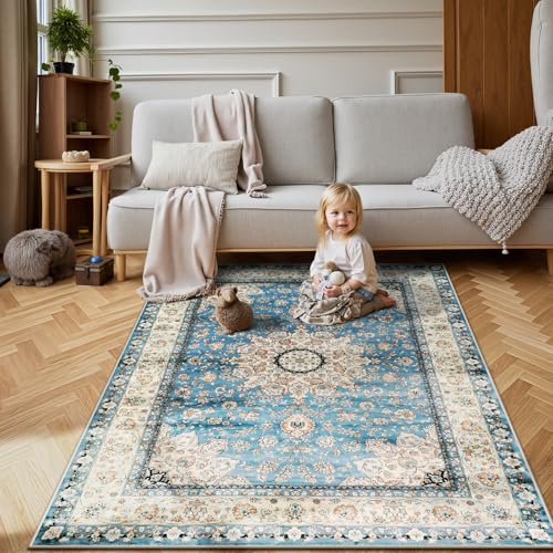 Felice Oriental Floral Medallion Area Rug