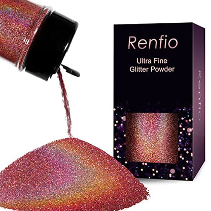 Holographic Ultra Fine Glitter Powder Metallic Resin Glitter 2.11 Oz