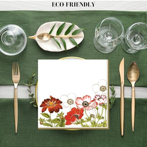 20 ct 13x13 Flowers Paper Luncheon Decoupage Napkins (20 Count)