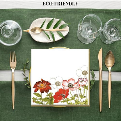 20 ct 13x13 Flowers Paper Luncheon Decoupage Napkins (20 Count)