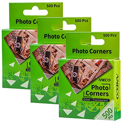 3 Pack Transparent Photo Corners Clear Picture Mounting Corner Stickers for DIY Album
