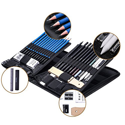 40 Piece Professional Sketch Pencil Drawing Kit