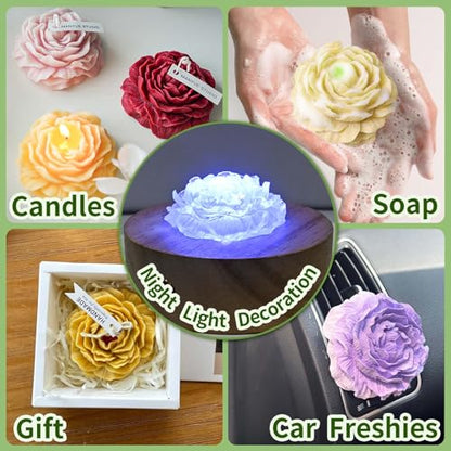 Peony Candle Molds (3 Count)