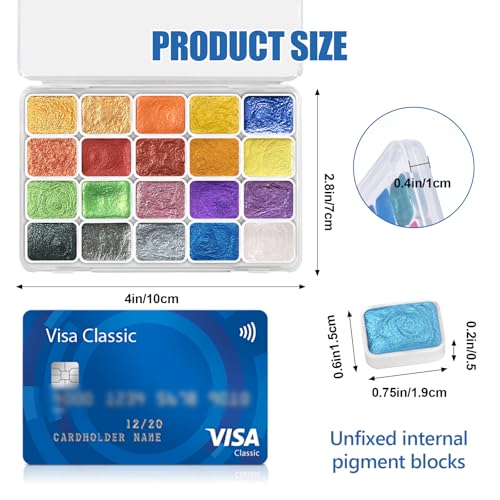 Mini Super Glitter Watercolor Paint Set (20 Count)