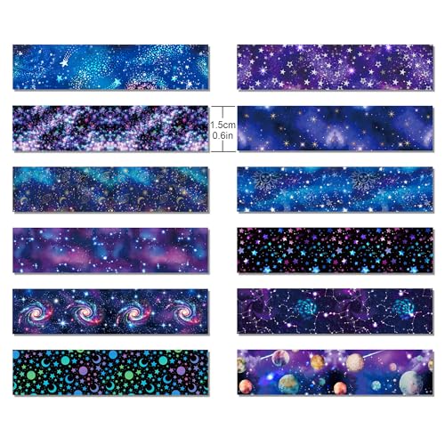 12 Rolls Starry Sky Washi Tape Set (12 Count)