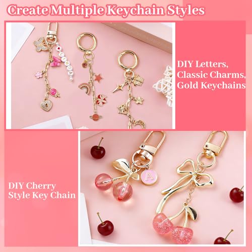 Pink 680PCS Keychain Making Kit DIY Crafts