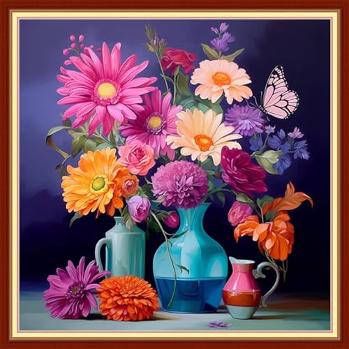 Stamped Cross Stitch Kits Full Range of Embroidery Needlework Starter Kits for Beginners Adults 11CT Embroidery Patterns Art Crafts DIY Needlepoint Kits