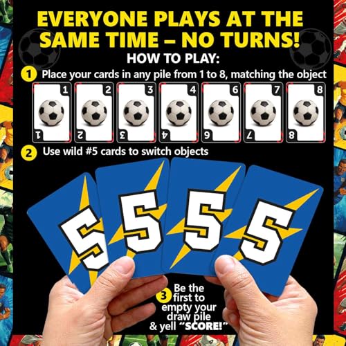 Soccer Fast Paced Card Game for Kids and Adults