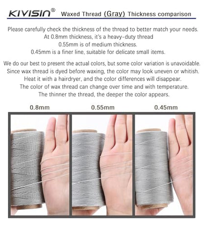 Bonded 0.8mm Round Waxed Polyester Cord (588 Foot)